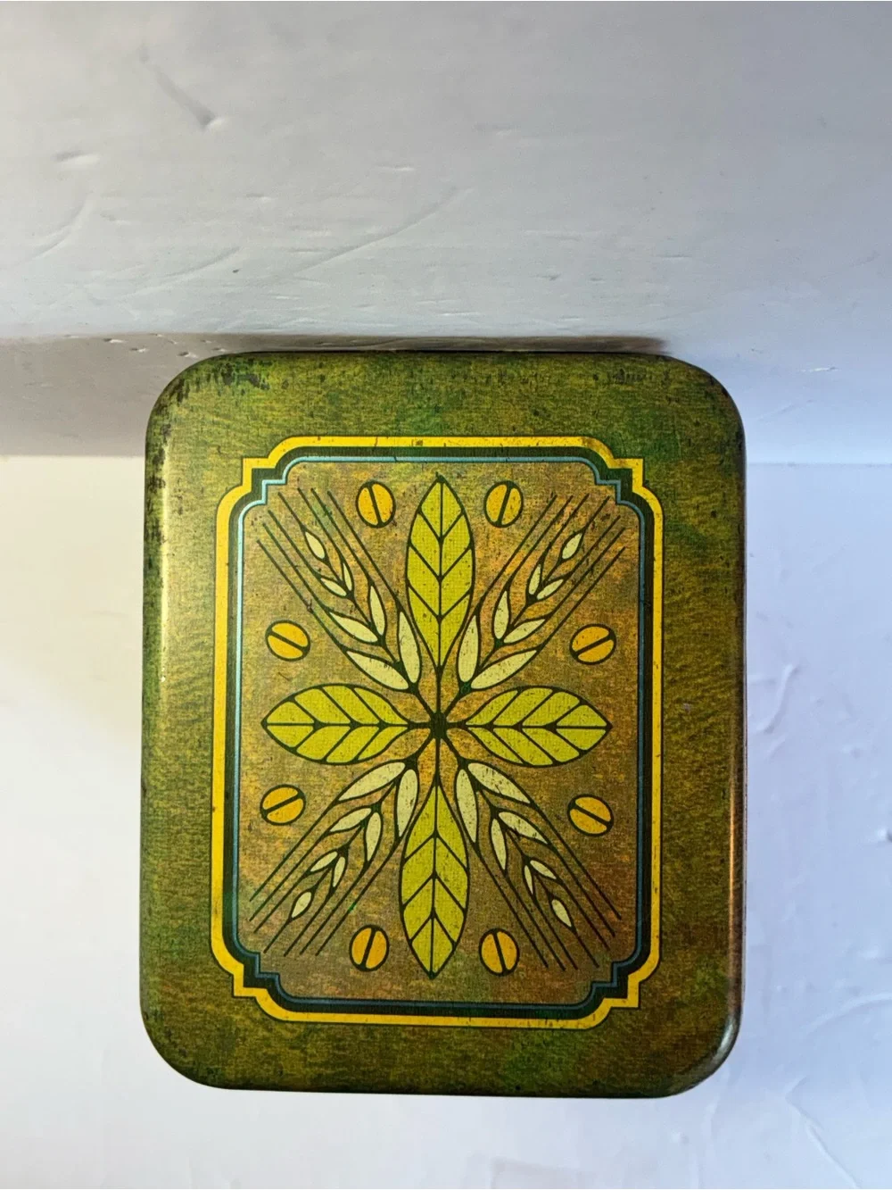 Vintage CHEINCO Crystal Cane Sugar Tin Canister 1970s Brown Pure Cane Sugar